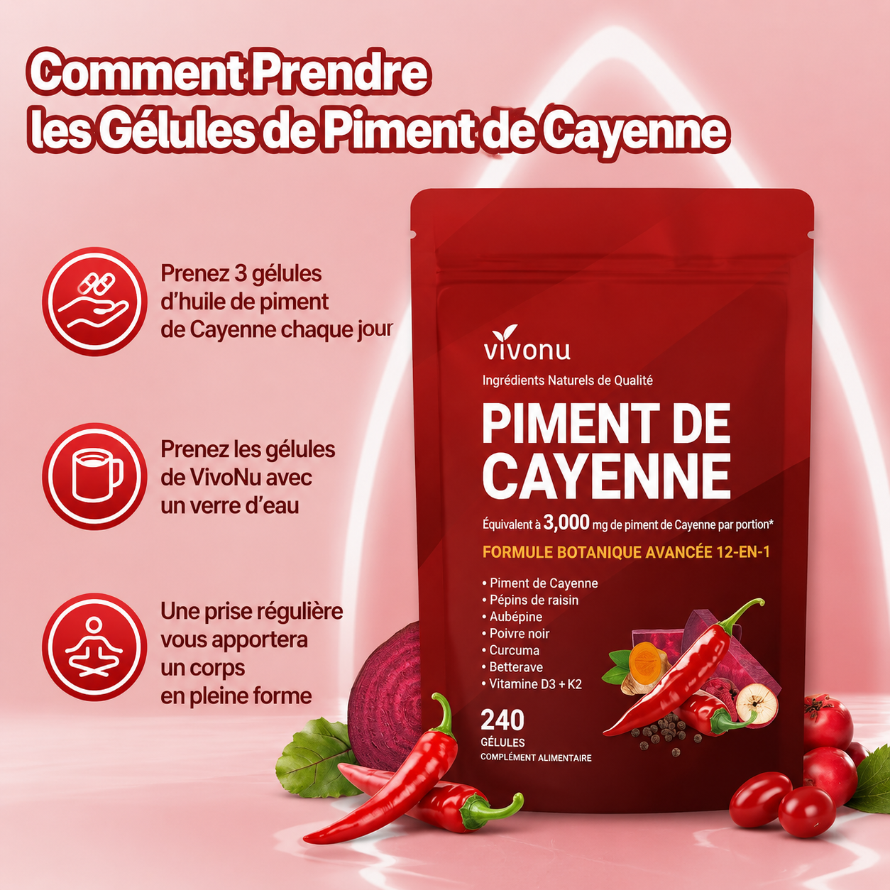 Poivre de Cayenne - Complément alimentaire en capsules molles