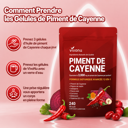 Poivre de Cayenne - Complément alimentaire en capsules molles